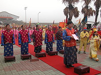 　塘岐水部尚書公府舉行盛大的狀元船祭祀大典，由縣長陳雪生擔任主祭。（圖／文：陳鵬雄）