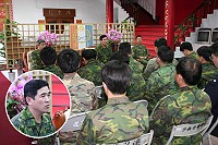 張指揮官於日前視導北、高地區,並於迎賓館召集幹部實施精神講話,以落實「人員安全」、「裝備保養」與「戰備訓練」三項要務與全體官兵共勉。(圖/文:劉家興)