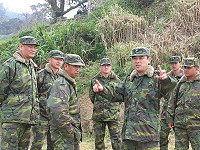 馬防部指揮官張中將與莒指部指揮官視察漢光23號演習地點。(圖/文:張惟程)