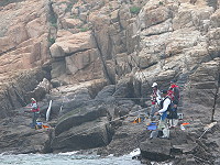 　2007大坵磯釣大賽登場，各地釣友力拚高額獎金。（圖／文：陳鵬雄）