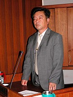 　議員陳建光進行質詢。（圖／文：曹重偉）