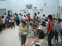 重視自身的健康,整合式健康檢查吸引東莒民眾準時報到。(圖/文:林冰芳)
