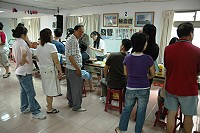 　連江縣96年度整合式健康檢查，東引鄉共有203人前往受檢。（圖／文：陳其敏）