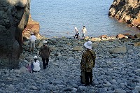 　東引眾多礫灘中，西引島的東澳口是最棒的消暑勝地。（圖／文：陳其敏）