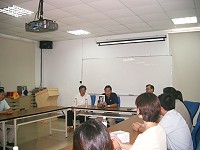 　縣府及所屬機關學校人事業務研討昨天下午在連江縣公教研習中心舉行，由勞委會人事室主任郭福育主講。（圖／文：邱竟瑋）