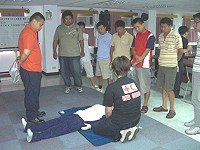 　消防局與紅十字會舉辦「九十六年度急救員訓練班」。（圖／文：陳鵬雄）