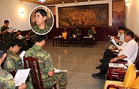圖一:馬防部日前召開今年度第三次民事協調會報,指揮官張中將於致詞時,感謝縣府各級單位對防區民事工作的協助與配合。(圖/文:簡志偉)