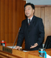 　縣議員陳建光進行質詢。（圖／文：曹重偉）