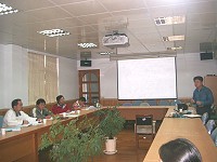 　馬祖列島燕鷗保護區棲地海域生物調查分析期末報告出爐，研究主持人邱郁文接受審查委員提問。（圖／文：邱竟瑋）