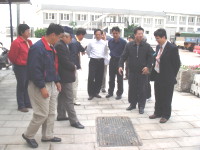 內政部營建署來馬評鑑九十五年度寬頻管道工程,於馬港現勘。(圖/文:邱竟瑋)