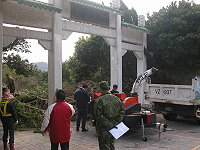 　北竿地區國清週計畫前置作業在塘岐中正公園率先展開。（圖／文：陳鵬雄）