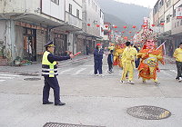 　春安工作結束，北竿警察所在工作期間結合社區力量圓滿達成任務。（圖／文：陳鵬雄）