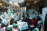 　民進黨正副總統候選人謝長廷、蘇貞昌馬祖競選總部正式成立，該黨副秘書長段宜康專程抵馬輔選。（圖／文：曹重偉）