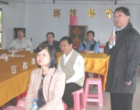 經建會副主委張景森考察地方經建成果,聽取相關部門簡報需求後,初步同意將補助文化局昇天祭三百萬及南竿鄉新建公所經費三千萬。(圖/文:劉秋月)