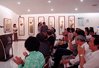 　畫家陳合成在國父紀念館展出國畫展，開幕典禮嘉賓雲集。（圖：連江縣政府文化局提供）