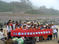 敬恆國中小暨附幼師生春郊暨淨灘活動。(圖/文:陳樂團)