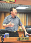　議員林貽祥進行質詢。（圖／文：曹重偉）