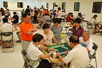　東引鄉代會舉辦麻將趣味競賽，參加民眾相當踴躍。（圖／文：陳其敏）