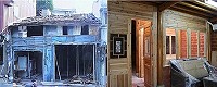 鐵板生活館整修前(圖左)。鐵板生活館整建完成,進行內部陳設(圖右)。(圖:鐵板社區發展協會提供)