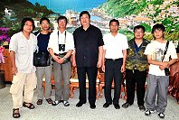 　專程來馬搶救「神話之鳥」的台北野鳥學會一行，特別拜會縣長，陳雪生當面給予肯定與勉勵。（圖／文：曹重偉）
