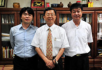 　連江地方法院檢察署新任檢察長林慶宗（中）到職。（圖／文：曹重偉）