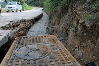 　北竿寬頻管道建置工程第一期工程進行白沙到中澳口路段。（圖／文：陳鵬雄）