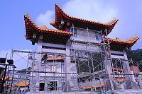 　北竿塘岐蕭王府廟今年百年慶，換新裝。（圖與文：陳鵬雄）