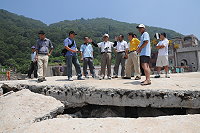 　水利署派員到北竿進行午沙海堤現勘。（圖／文：陳鵬雄）