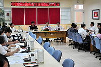 　兼任福建省政府主席的行政院秘書長薛香川首次抵馬視察，召開座談會了解連江縣年度重要施政並聽取地方需求。（圖／文：曹重偉）