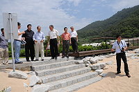 　兼福建省省主席行政院秘書長薛香川，昨天搭機到北竿進行上任以來第一次的視察行程。（圖／文：陳鵬雄）