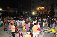 　塘岐社區舉辦中秋節活動，民眾參與熱烈。（圖／文：陳鵬