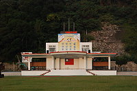 　福澳運動場換新妝，迎接第二屆離島運動會暨九七年縣運會到來。（圖／文：鄭慧菁）
