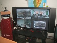　薔蜜攪局，校際語文競賽以視訊方式同步三區進行。（圖／文：林冰芳）