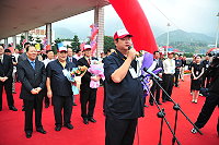　「基隆—馬祖—福州」兩岸海上直航首發團順利成功，縣長陳雪生受邀在慶祝儀式上代表馬祖各界致詞，感謝所有朋友對兩岸互動的支持與協助。（圖／文：曹重偉） 