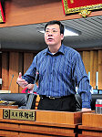 議員林貽祥進行質詢。（圖／文：曹重偉）