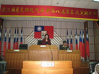 　莒光鄉代會第八屆第五次定期大會昨開議，主席謝春欗勉勵同仁做好把關工作，以不負託民意。（圖：莒光鄉代表會提供）