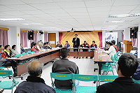 　民航局局長李龍文與北竿各界就機場改善進行說明。（圖／文：陳鵬雄）