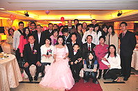　旅台鄉親曹祥壽三子曹銘章廿九日迎娶連慧如，是莒光曹家一大盛事，八位兄弟姐妹難得齊聚一堂，共同見證此次溫馨喜事。（圖／文：曹重偉）