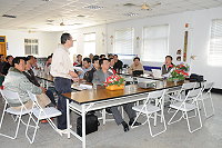 建設局針對北竿中山路形象商圈計畫到北竿召開規劃說明會。(圖/文:陳鵬雄)
