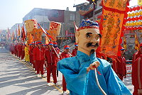 　北竿元宵擺暝，全島廟宇昨天舉行神轎遶境。（圖／文：邱竟瑋）