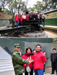 　又見老兵回防馬祖！國際獅子會300B1區光榮獅子會會長黃國峰（下圖右）在多位獅友、警友陪同下一起抵馬舊地重遊。（圖／文：曹重偉）