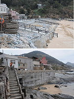 北竿后澳(上圖)、橋仔(下圖)海堤工程完工,颱風季來臨居民不再害怕。(圖/文:陳鵬雄)