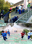 　為今年全中運資格賽備戰，地區角力代表隊選手們在開學後就每天進行辛苦的晨間體能訓練，寄望再創佳績、為馬祖爭光。（圖／文：曹重偉）