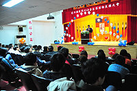 　縣府舉辦青年節慶祝大會，縣長陳雪生特別發表演說，勉勵青年朋友扛起勇氣與責任，為後代規劃長遠願景。（圖／文：曹重偉）