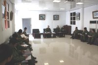 　指揮官鄭中將對各單位軍官的勉訓中，要求務必在各方商討之下，匯整出最佳汙水處理之方案。（圖／文：潘威廷）