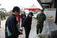 　環保署資源回收基金管理委員會查核地區資源回收成效及參訪軍、民資收據點。（圖／文：邱竟瑋）