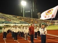 連江縣代表隊參加今年全運會開幕，旅台鄉親熱烈參與，為第一支進場隊伍備受矚目。（圖／連江縣政府提供）