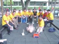 九十二年教練AED自動體外去顫器暨心肺復甦術訓練營」。(圖:連江縣消防局提供)