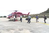國防部總政戰局長等一行因軍機故障，縣長協助直升機完成訪問防務。（圖／文：陳樂團）