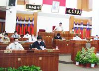 縣議會第三屆第三次定期大會開議，議長宣佈開會並致開會詞。（圖／文：邱桂惠）